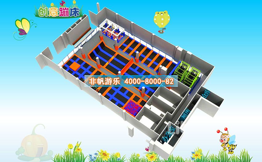 兒童淘氣堡創(chuàng)意蹦床主題運(yùn)動(dòng)樂(lè)園